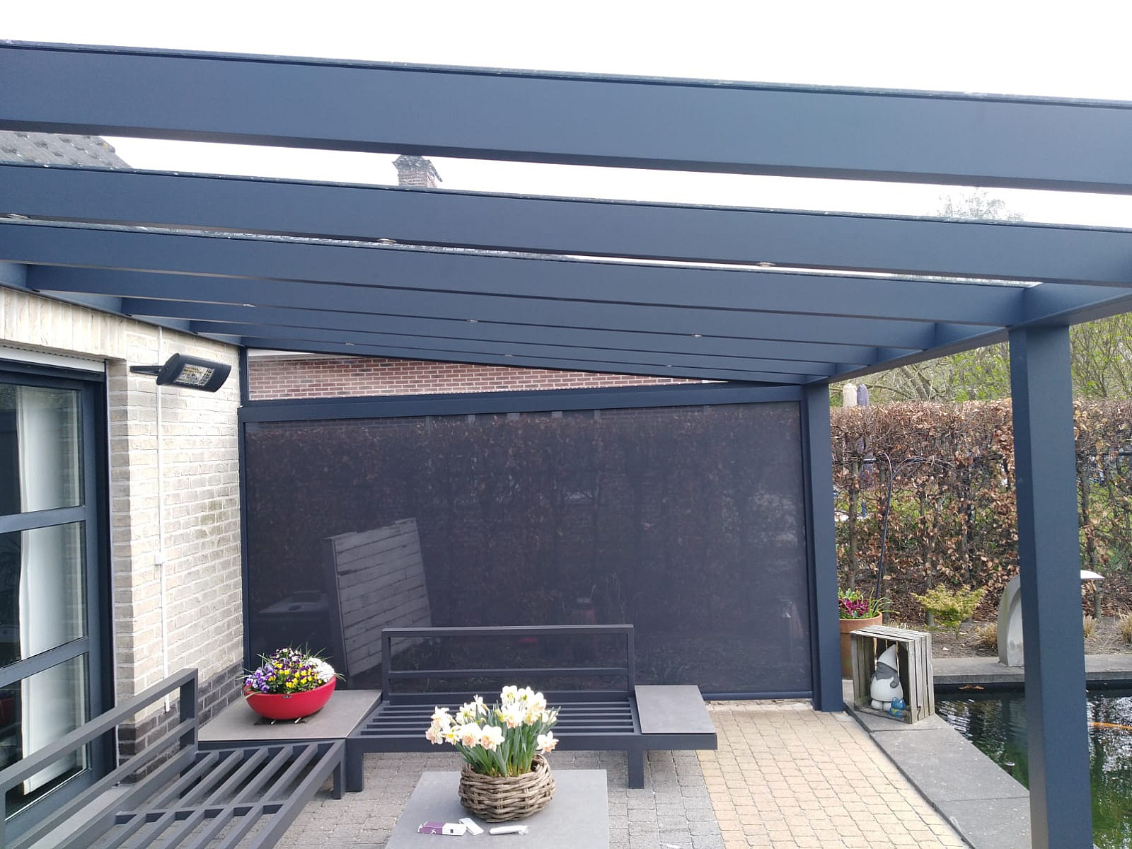 V908 Ledro terrasoverkapping met glas 2940 Stabroek4