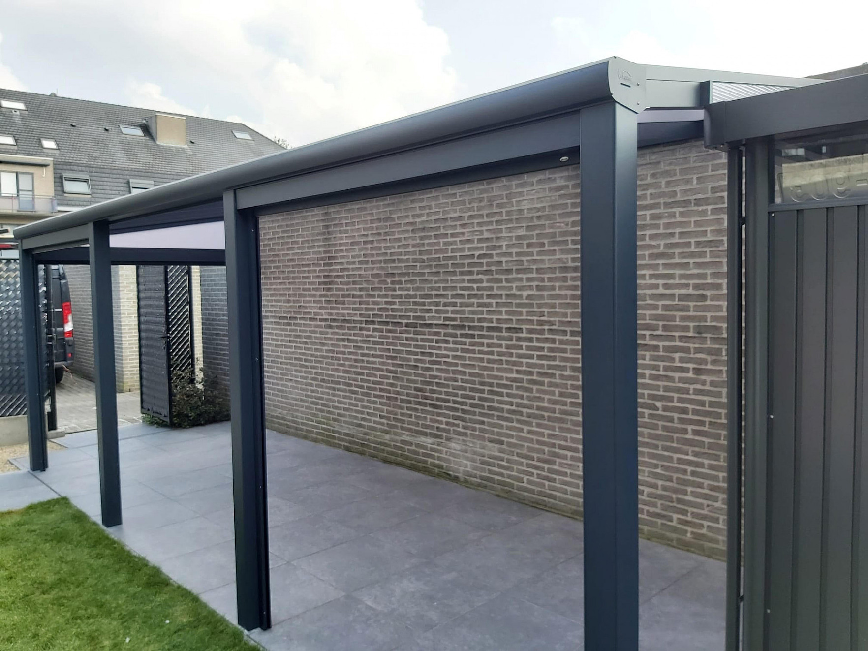 V905 Iseo PC terrasoverkapping met ritzscreens Brasschaat