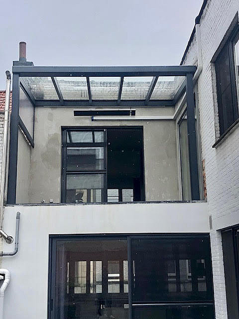 V908 Ledro Glas terrasoverkapping Borgerhout Na foto