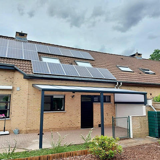 Terrasoverkapping V905 Iseo met polycarbonaatplaten - Brasschaat