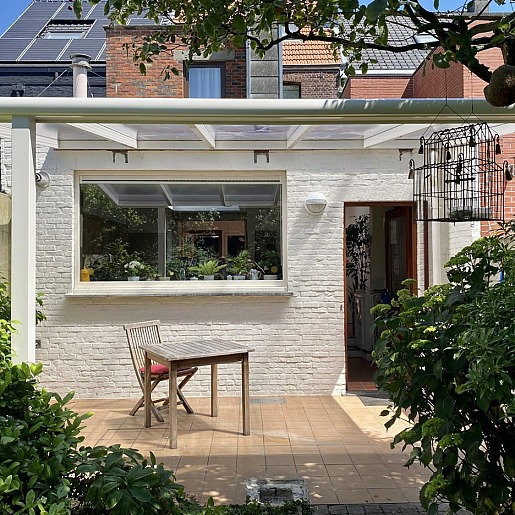 Terrasoverkapping V905 Iseo met polycarbonaatplaten - Ekeren
